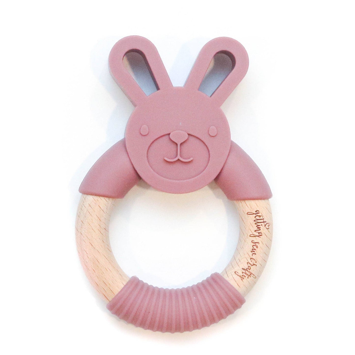 Silicone and Wood Teether Ring
