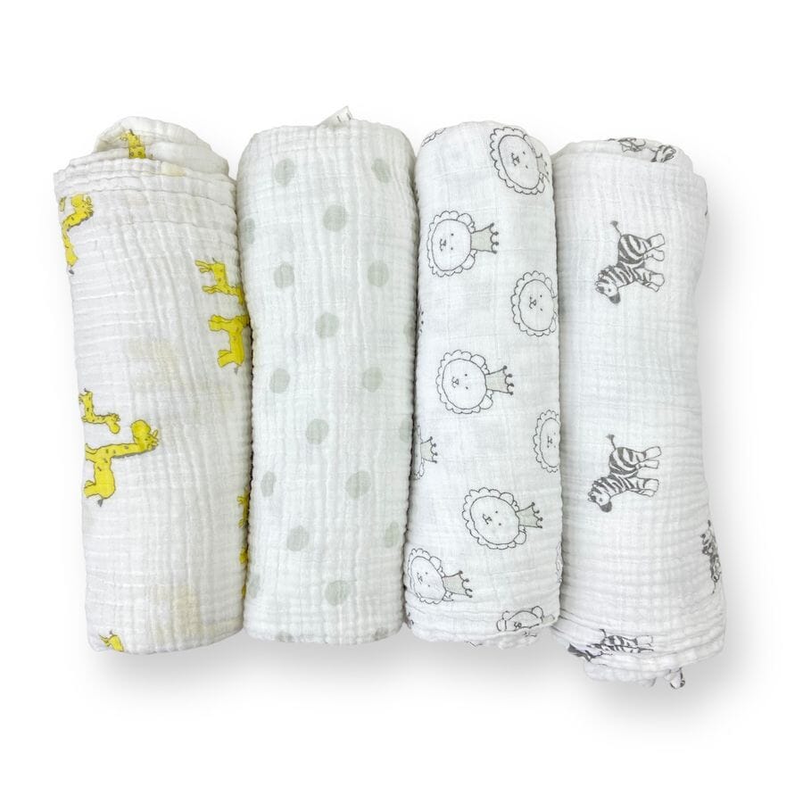 Swaddle Designs - Swaddle Designs Cotton Muslin Swaddle Cloths 4 - Pack