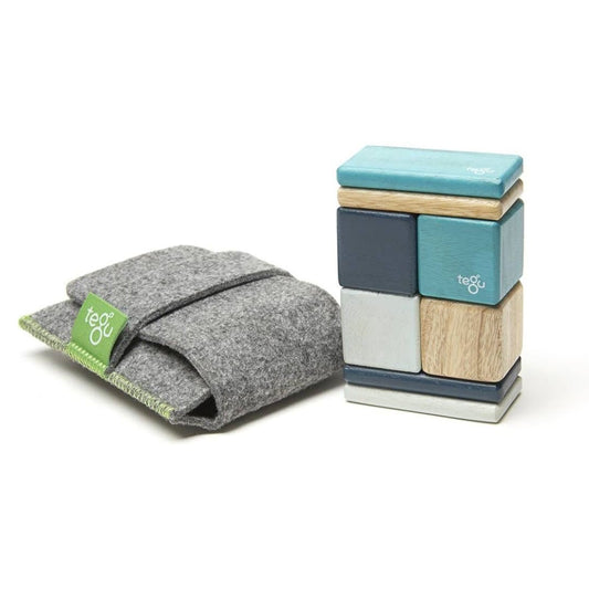 TOYCYCLE - Tegu Pocket Pouch Magnetic Wooden Block Set