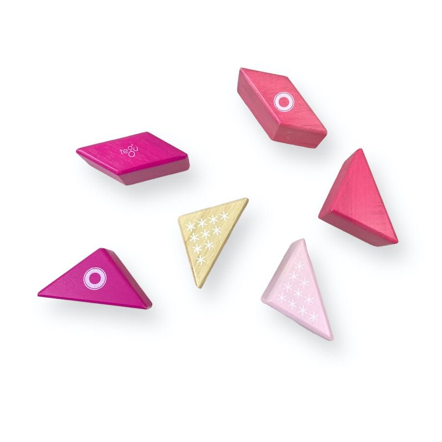 Tegu Travel Pal Magnetic Blocks - Pink Toys