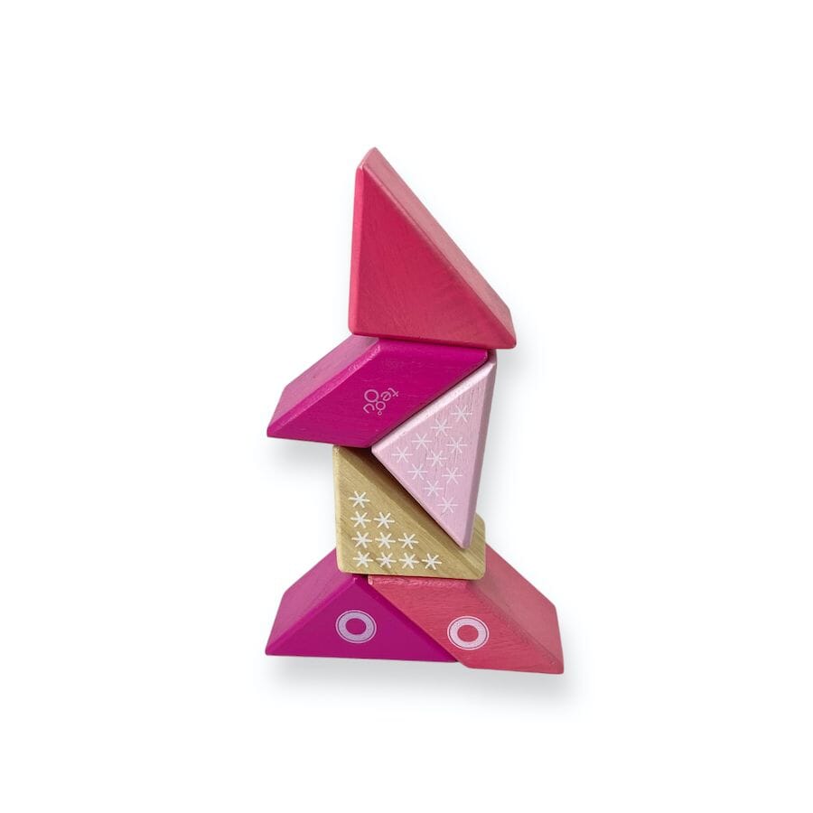 Tegu Travel Pal Magnetic Blocks - Pink Toys