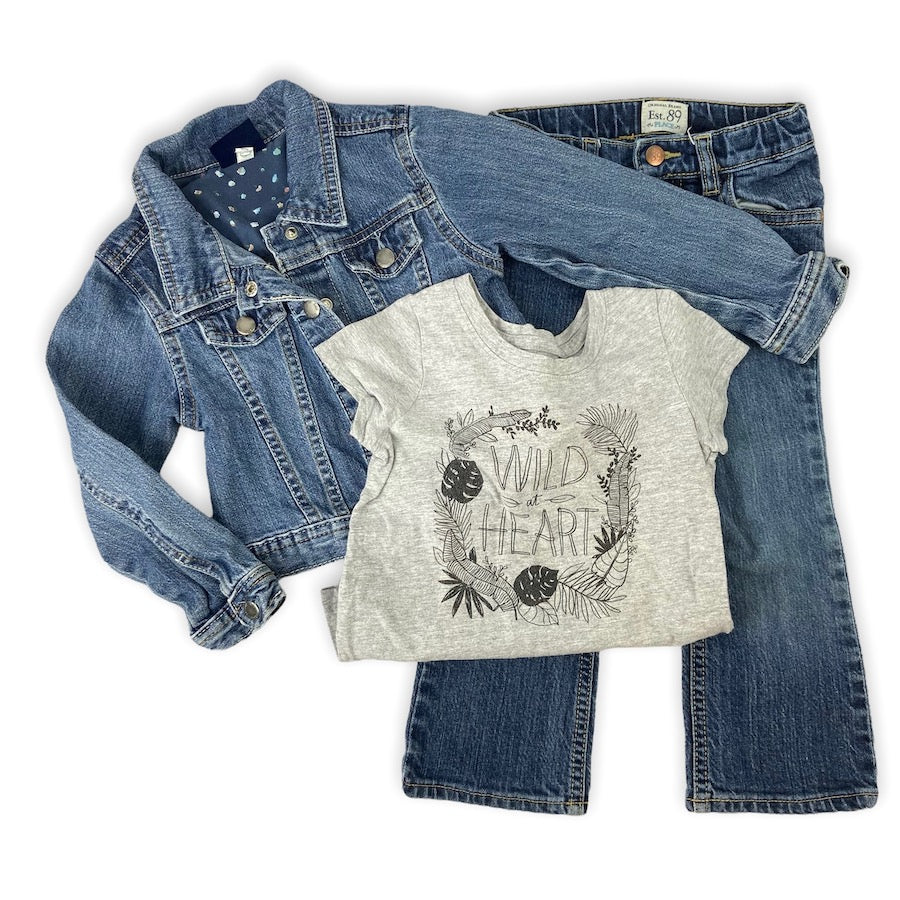 Wild at Heart Denim Set 4T