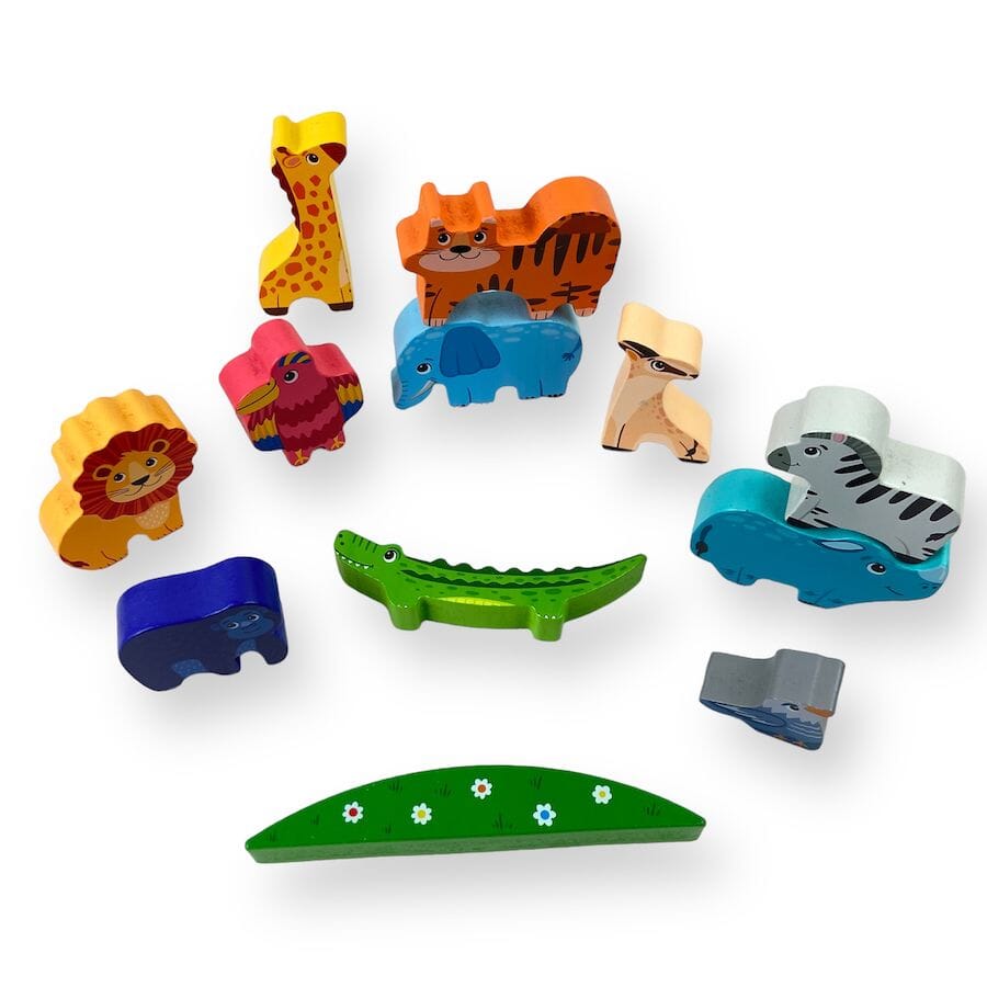 TOYCYCLE - Wooden Animal Play & Stacking Set