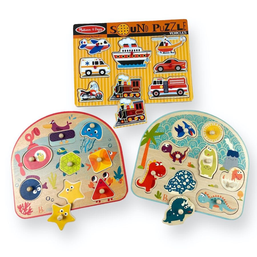 Wooden Peg Puzzle Bundle Toys