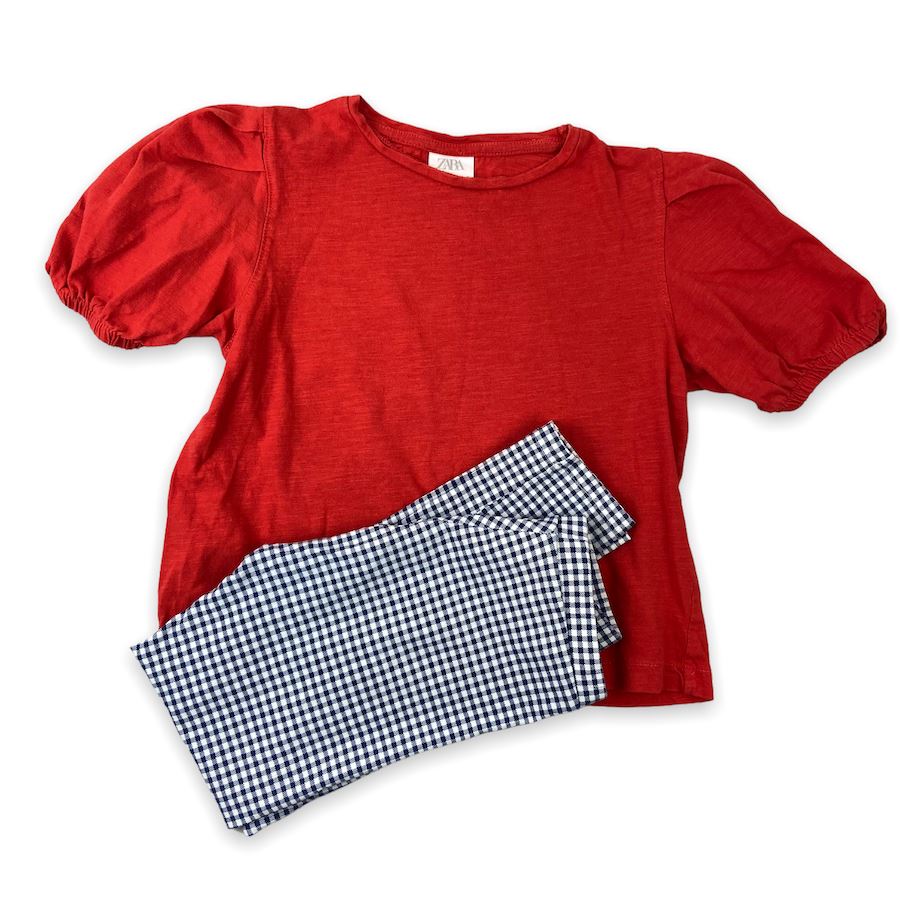 Zara Blouse and Leggings 7Y