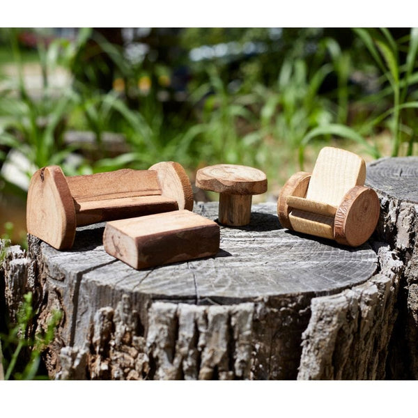 Tree Blocks Natural Handcrafted Wooden Treehouse & Dollhouse Furniture