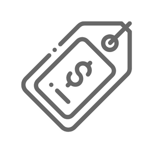 Sell used toys and baby gear sale tag icon