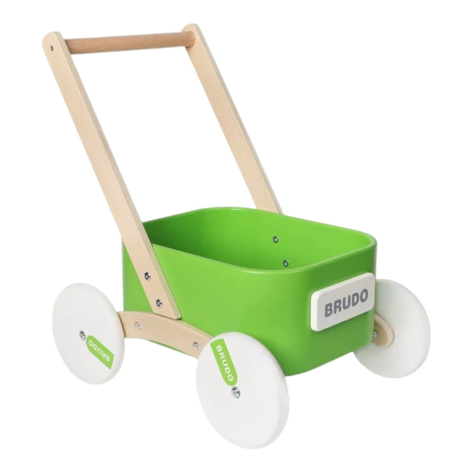 2-in-1 Wooden Toddler Learning Walker with Toy Storage Bin **Pre-order (Ships in 2-3 Weeks)**Lime Green 