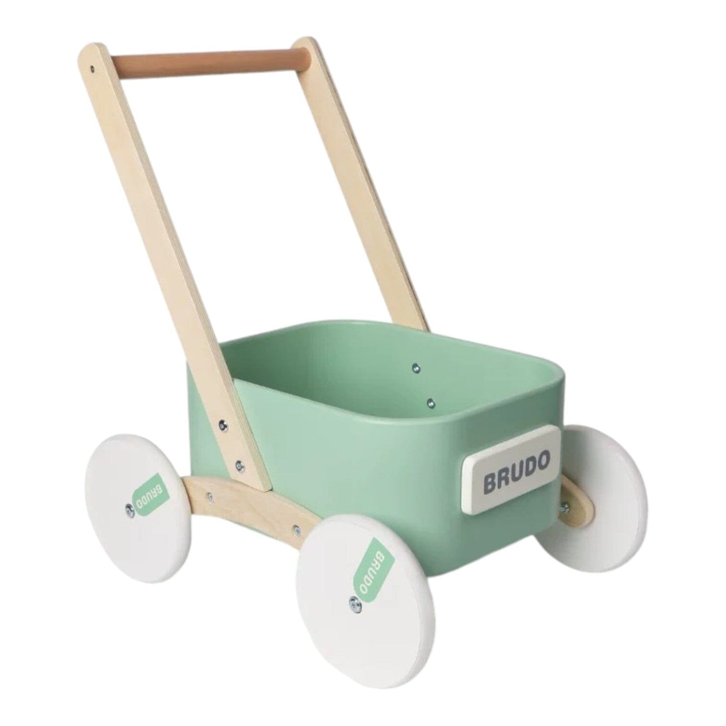 2-in-1 Wooden Toddler Learning Walker with Toy Storage Bin **Pre-order (Ships in 2-3 Weeks)**Pastel Green 