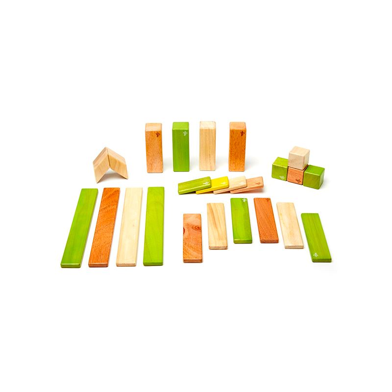 24-Piece Set <br>Magnetic Wooden Blocks <br>Tegu Classics Jungle 