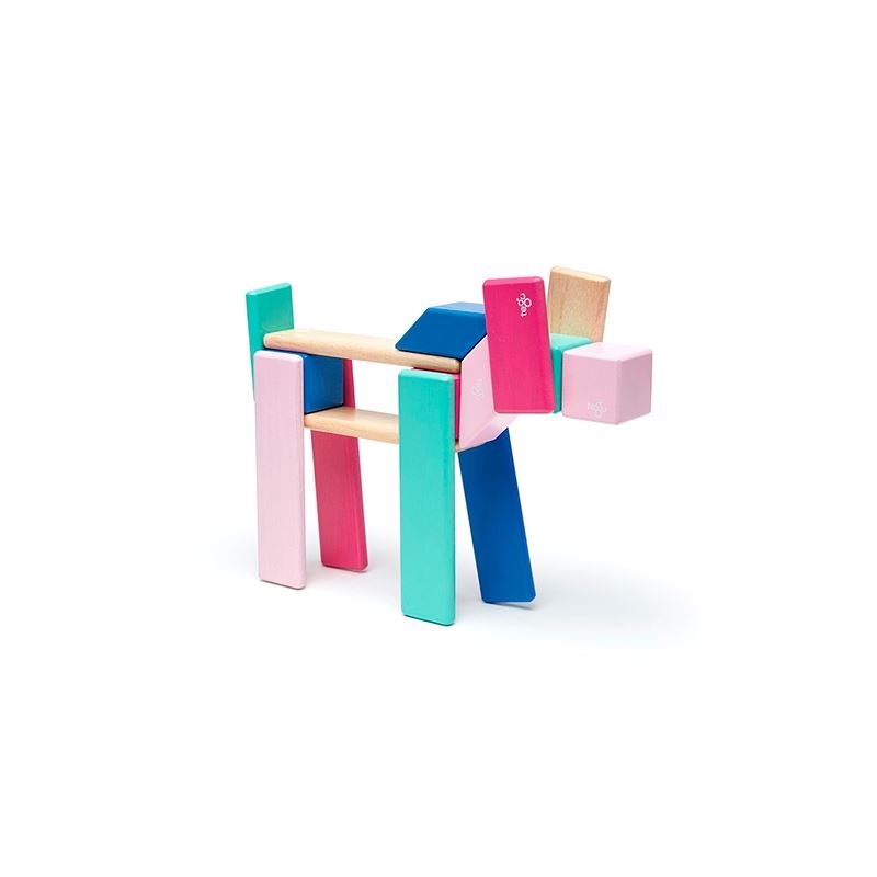 Tegu - 24 - Piece Set Magnetic Wooden Blocks Tegu Classics