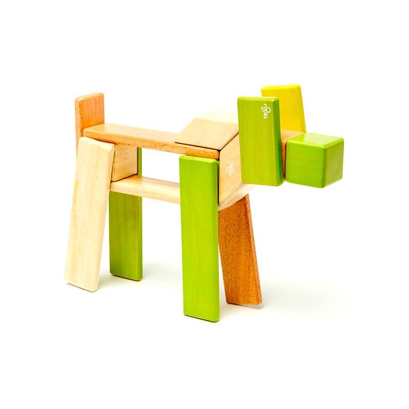 Tegu - 24 - Piece Set Magnetic Wooden Blocks Tegu Classics