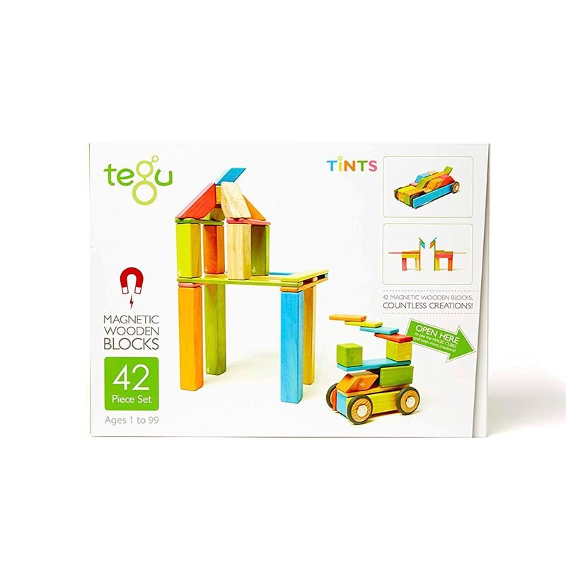 Tegu - 42 - Piece Set Magnetic Wooden Blocks Tegu Classics