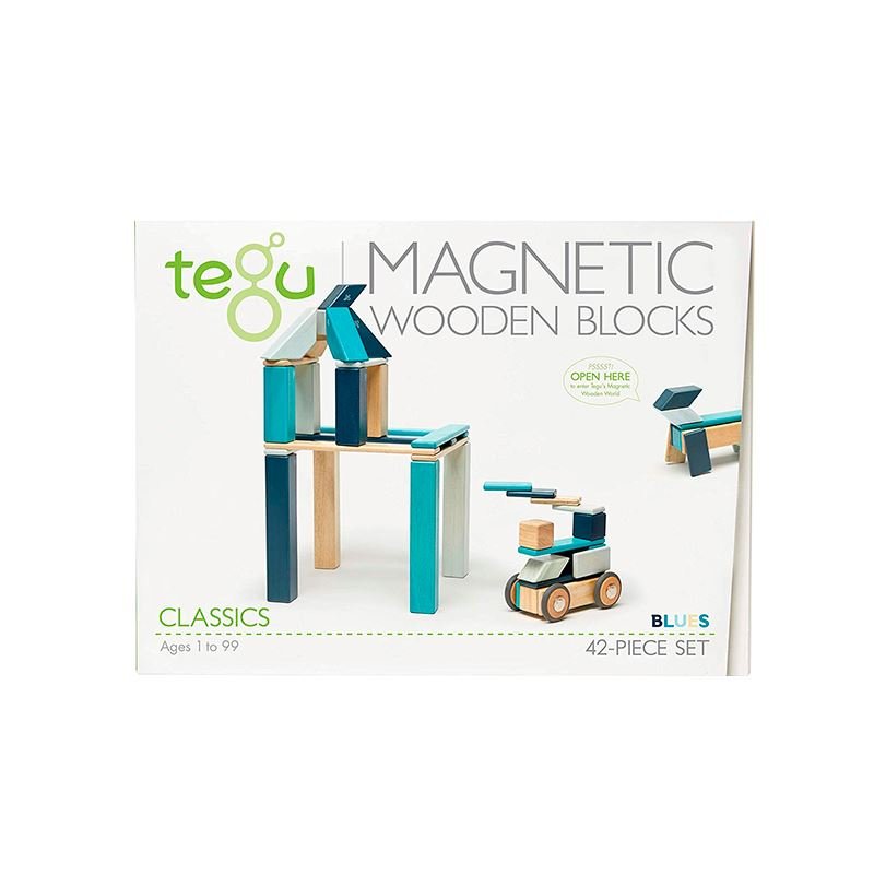 Tegu - 42 - Piece Set Magnetic Wooden Blocks Tegu Classics