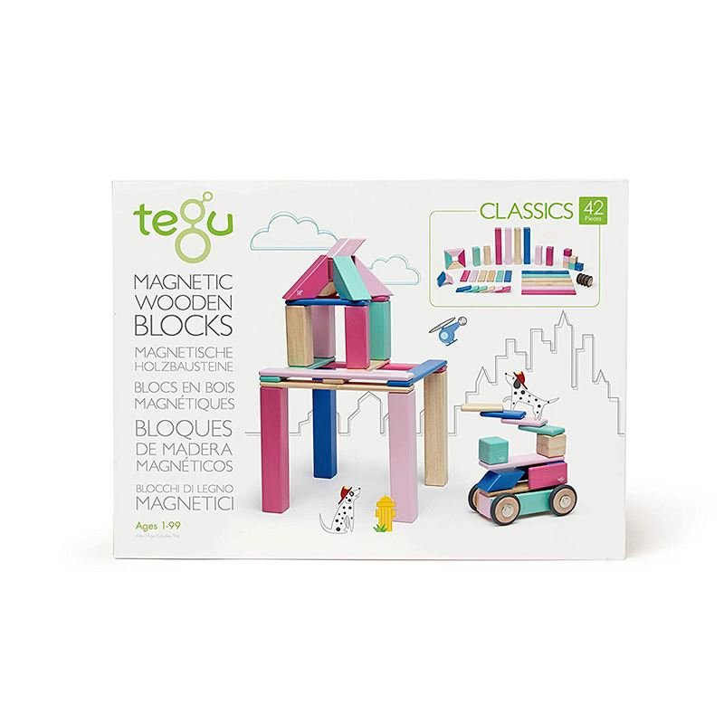Tegu - 42 - Piece Set Magnetic Wooden Blocks Tegu Classics