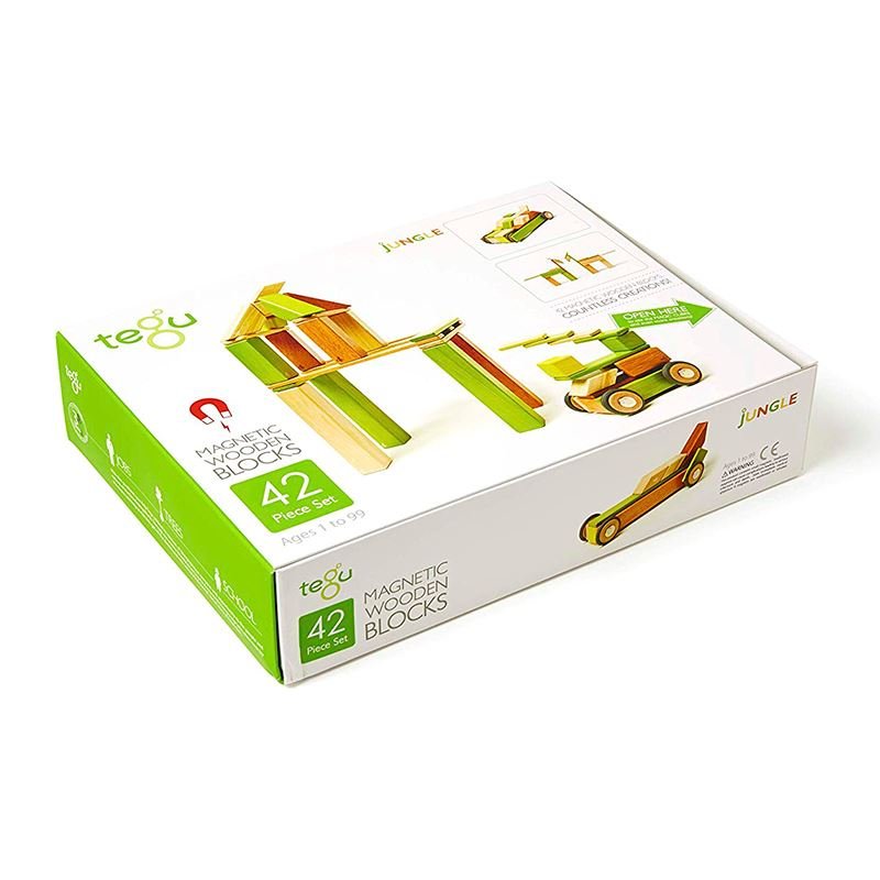 Tegu - 42 - Piece Set Magnetic Wooden Blocks Tegu Classics
