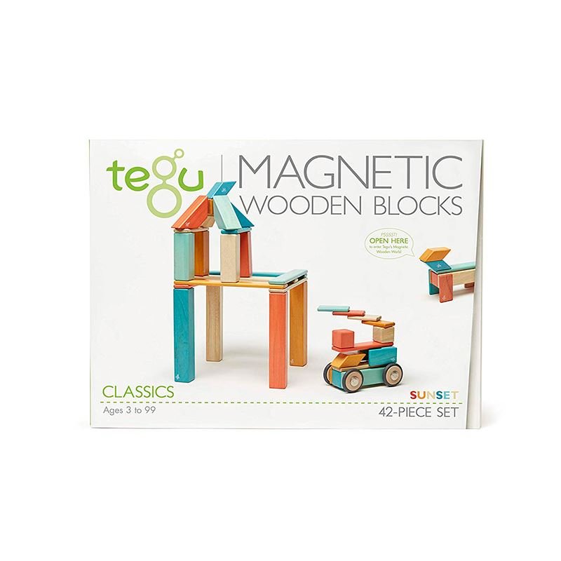 Tegu - 42 - Piece Set Magnetic Wooden Blocks Tegu Classics