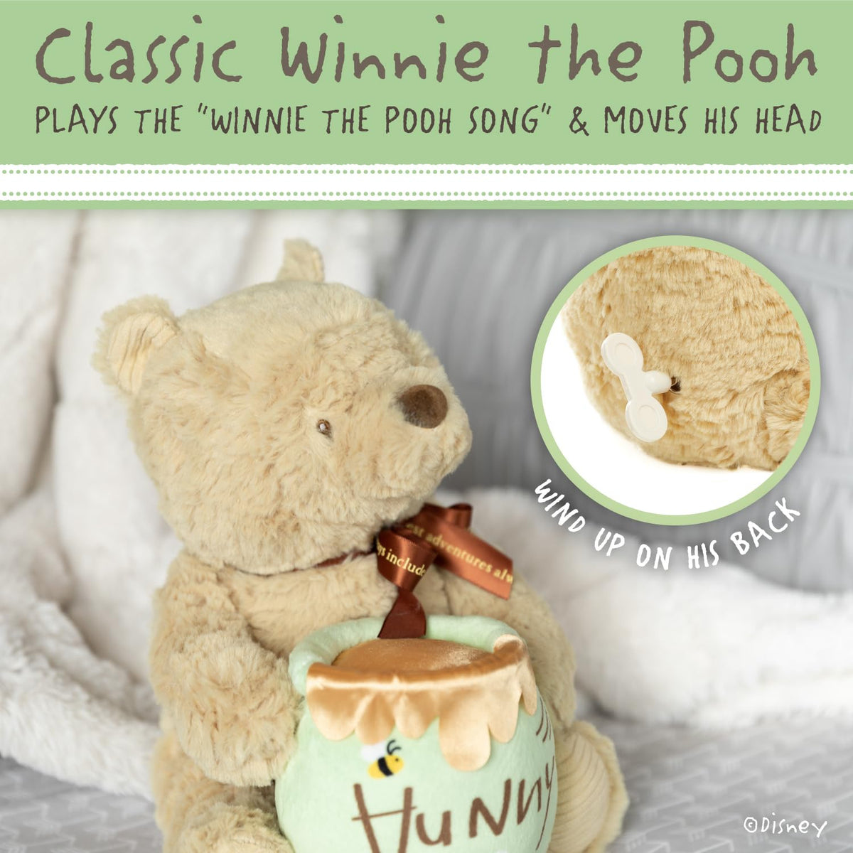 Kids Preferred Disney Baby Classic Pooh Waggy Musical Plush