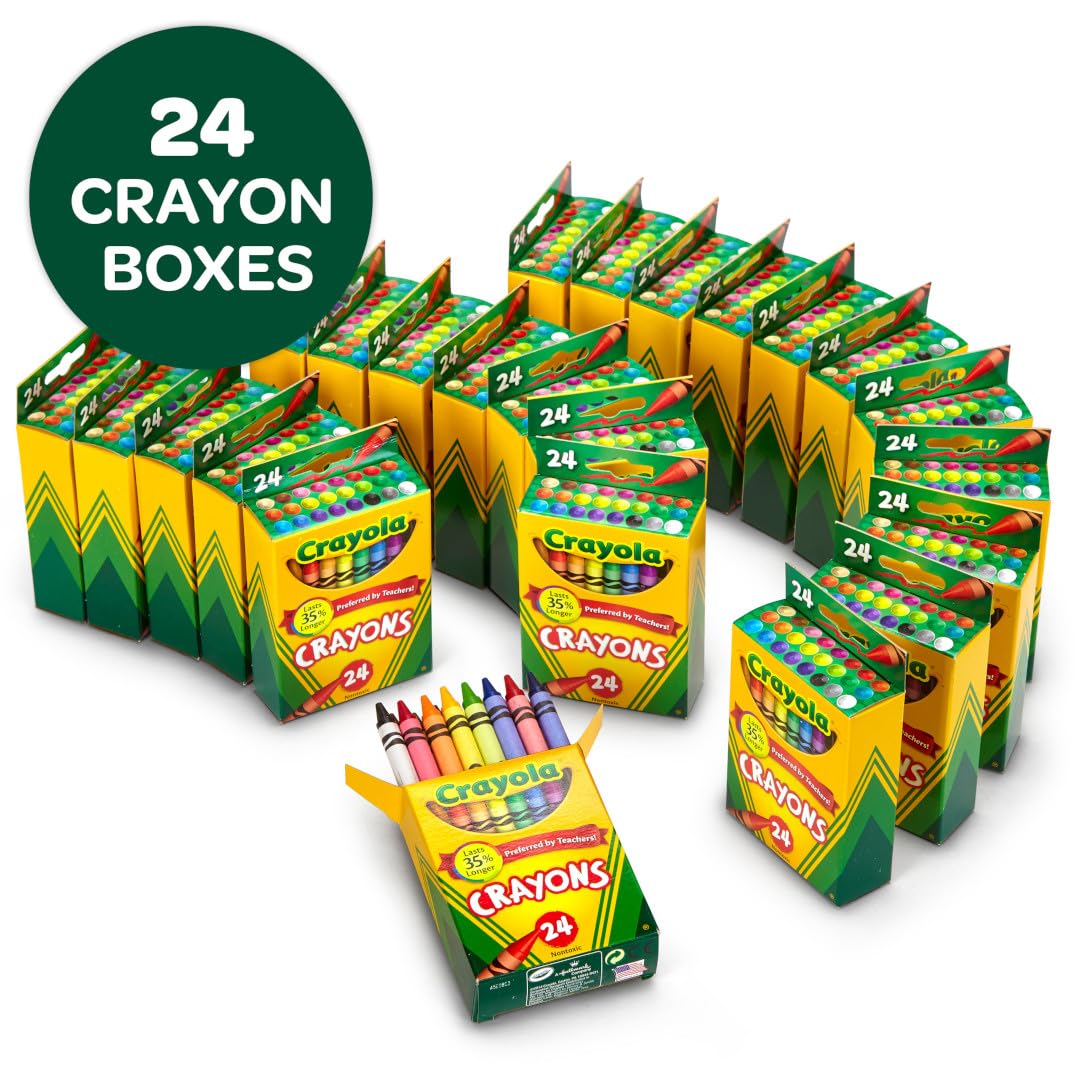 Crayola Crayons Classroom Pack 24 Boxes 52-4601