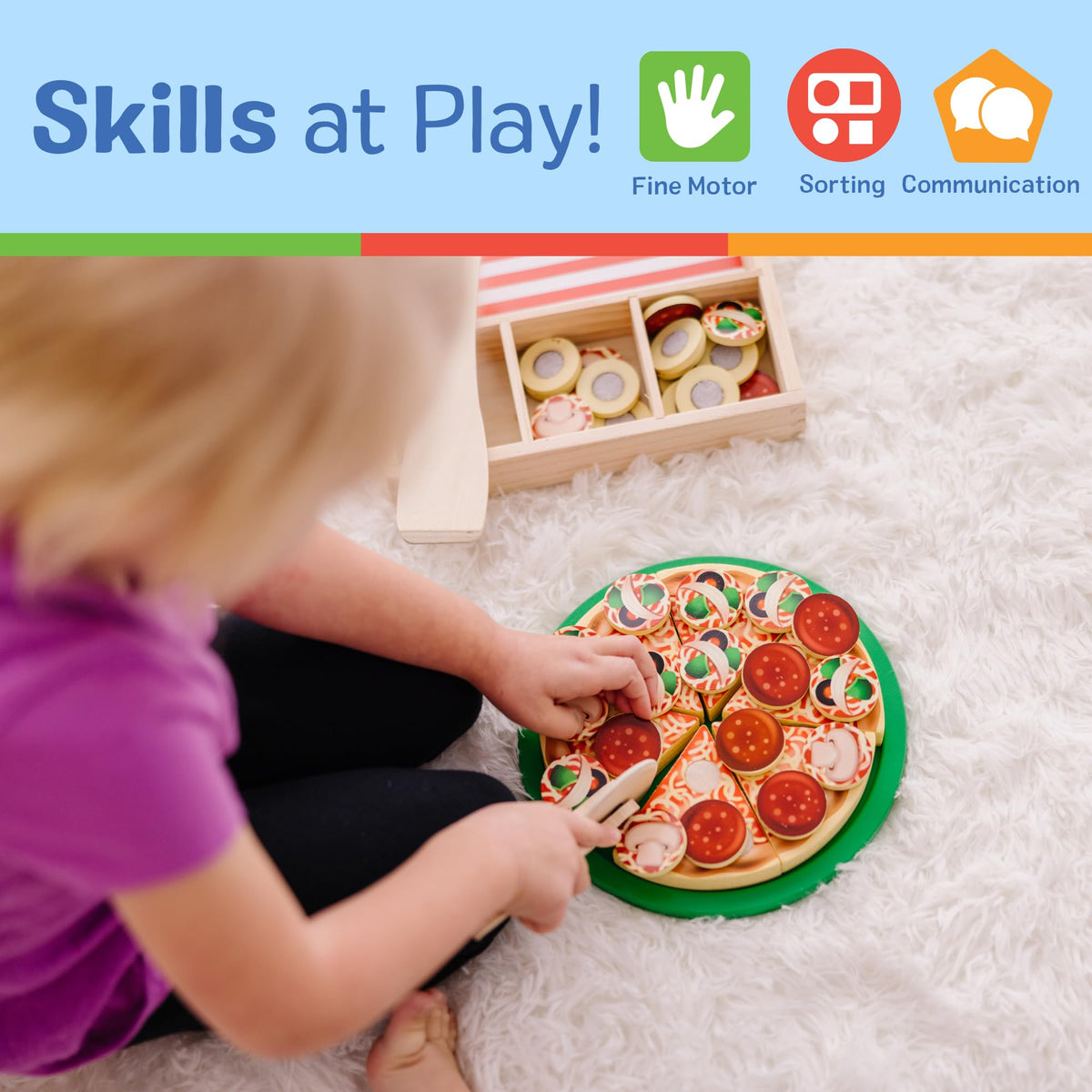 Melissa & Doug Wooden Pizza Party Play Set 167