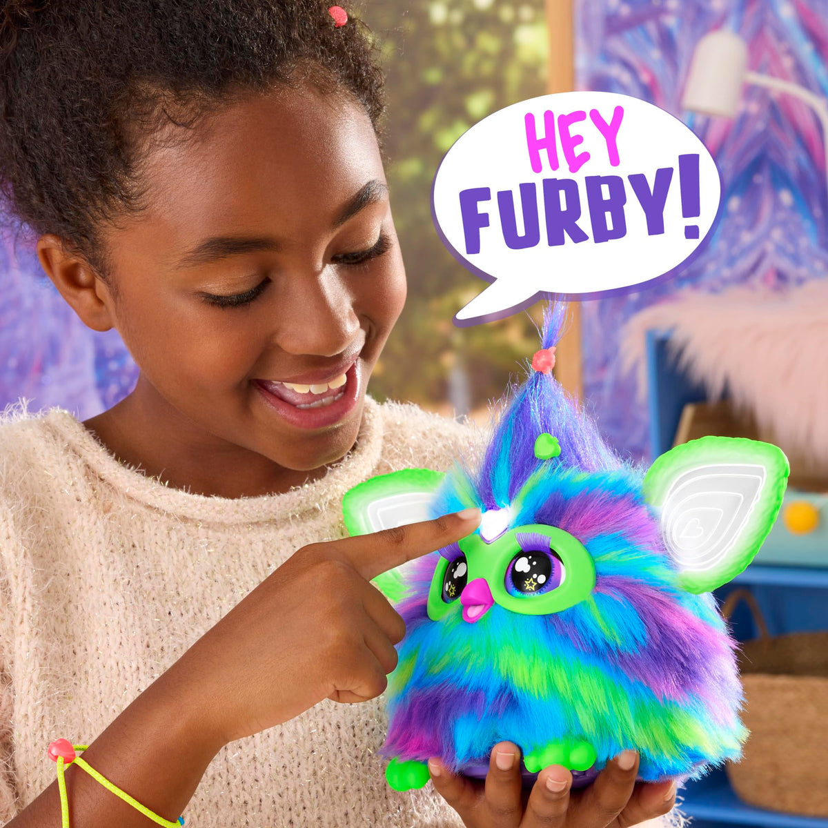 Furby Galaxy Edition Glow in the Dark Interactive Plush F8901