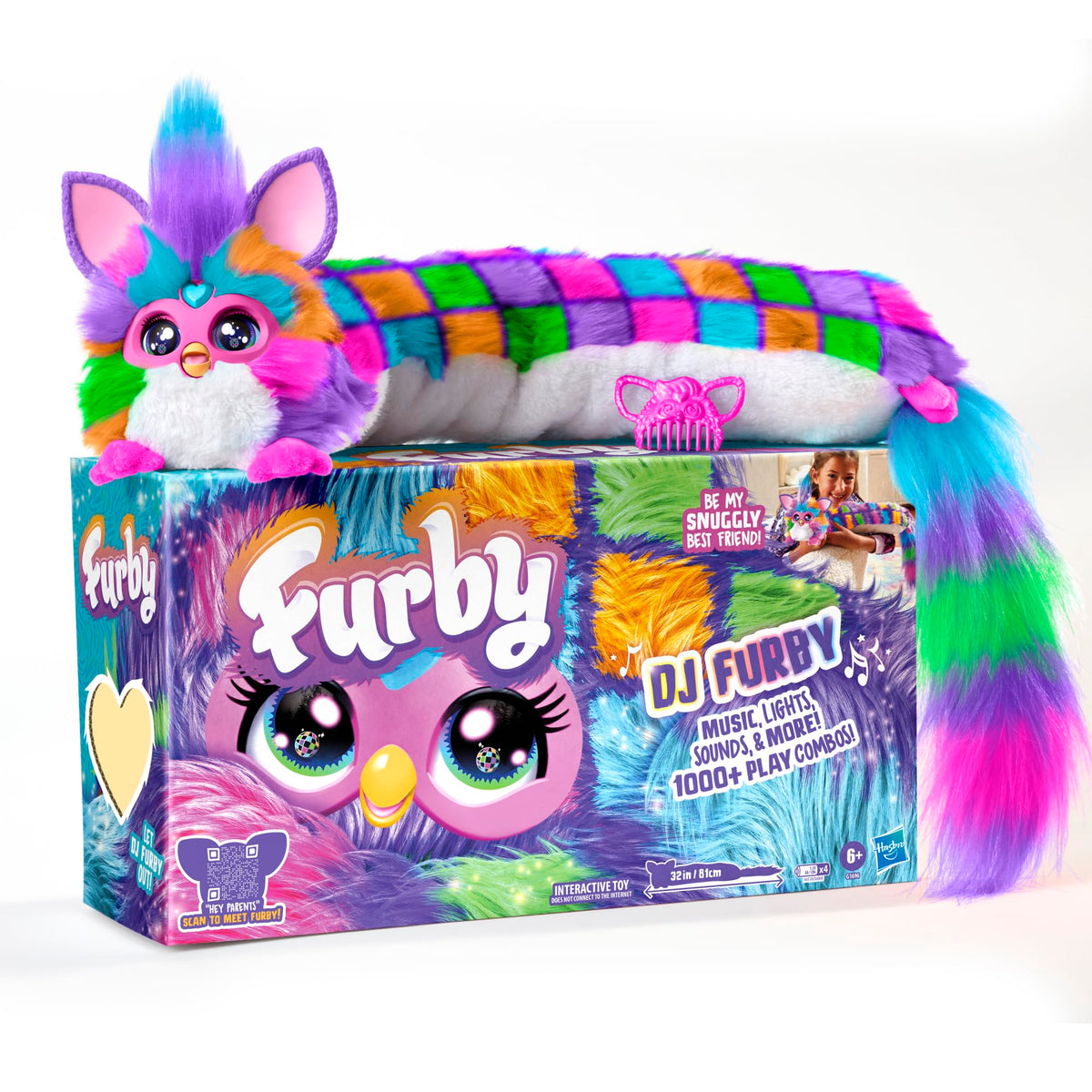 Furby DJ Interactive Plush Toy Neon Star G1696