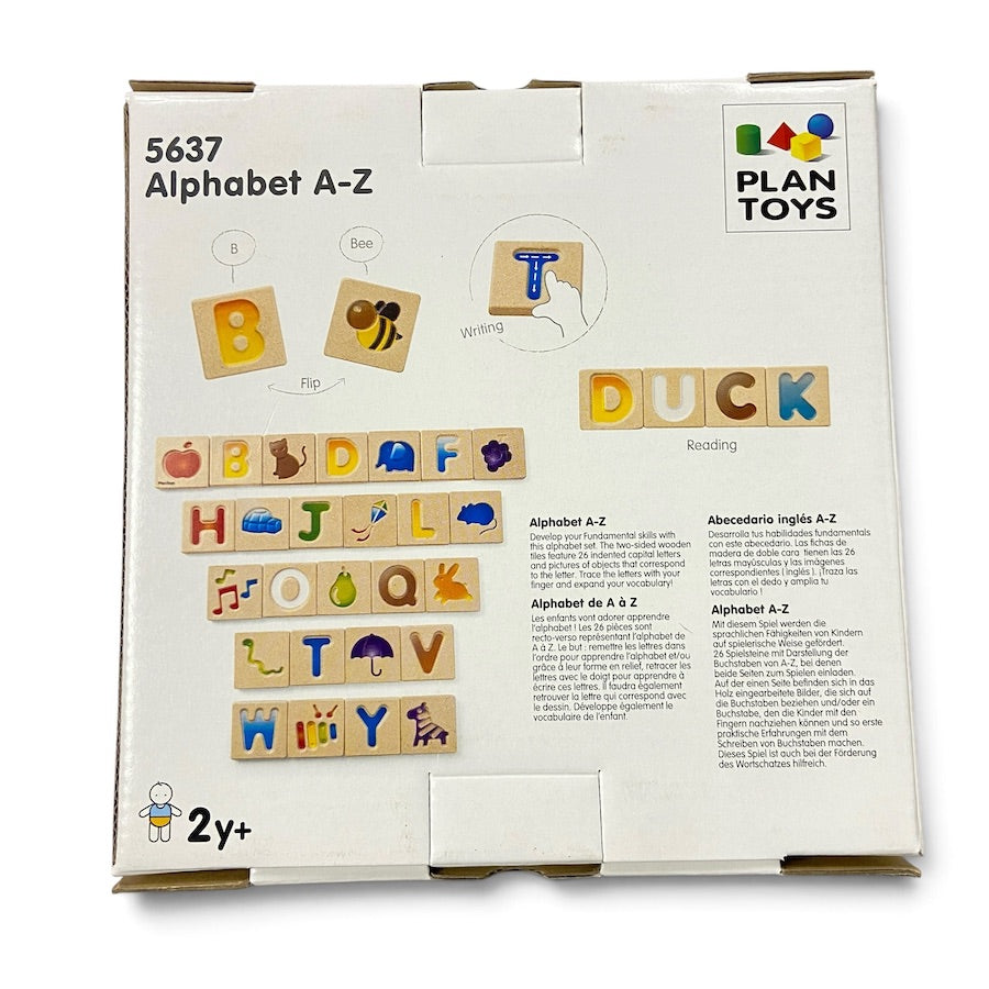PlanToys Alphabet A-Z Wooden Tiles