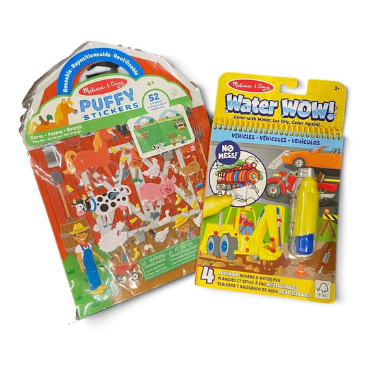 Bundle of 2: Melissa & Doug Puffy & Melissa & Doug Water Wow Vehicles