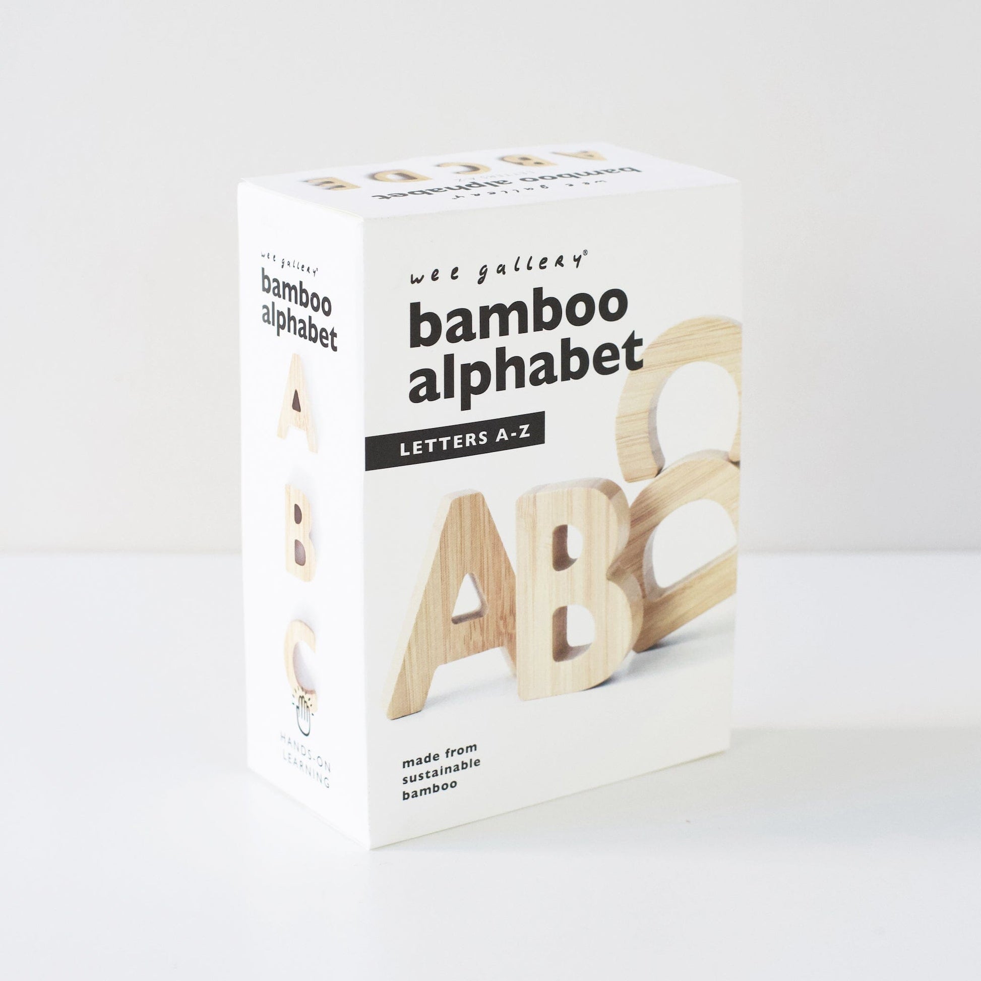 wee gallery alphabet adventure bundle bamboo alphabet box shot