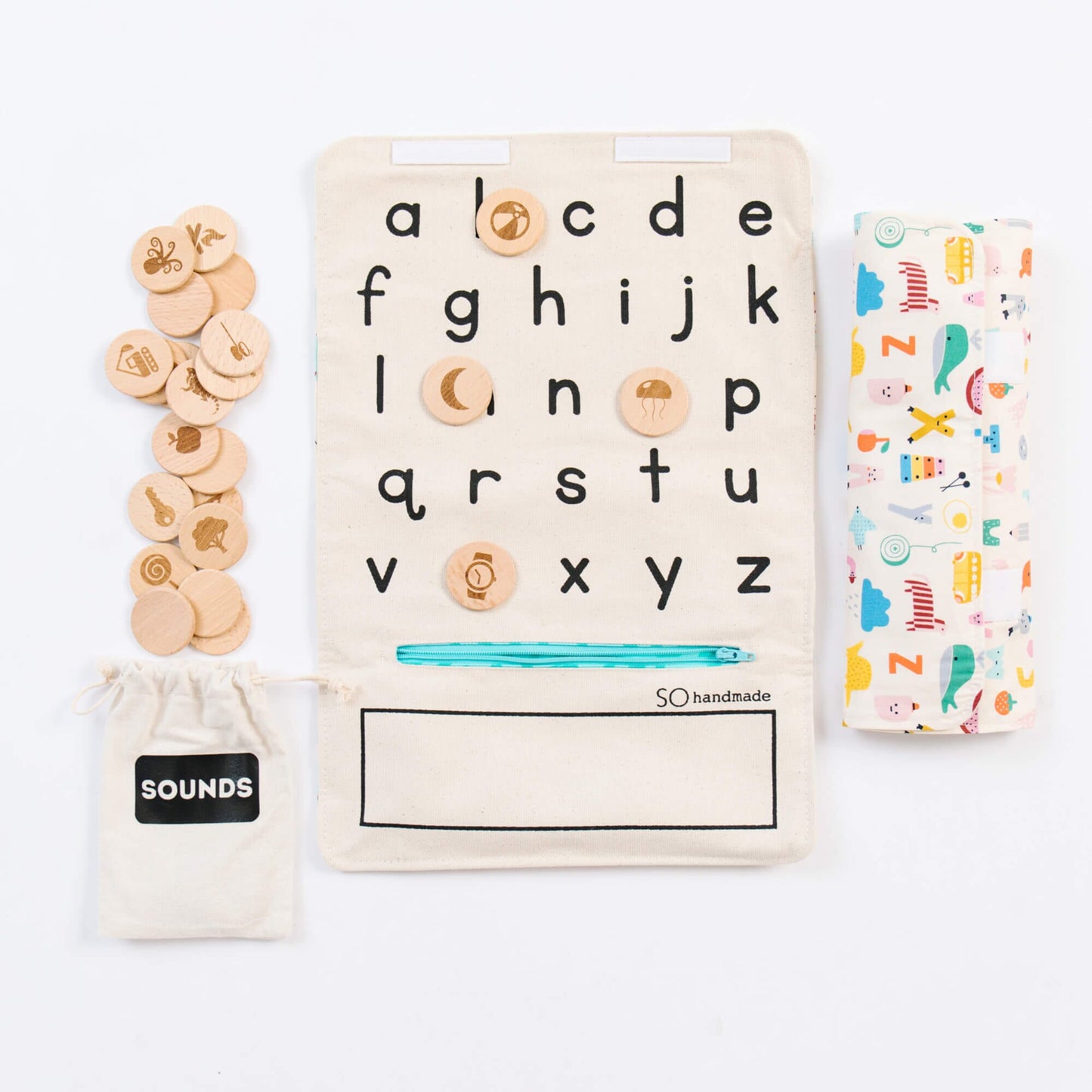So Handmade Shop - Alphabet Learning Toy: Montessori Letters Matching Game