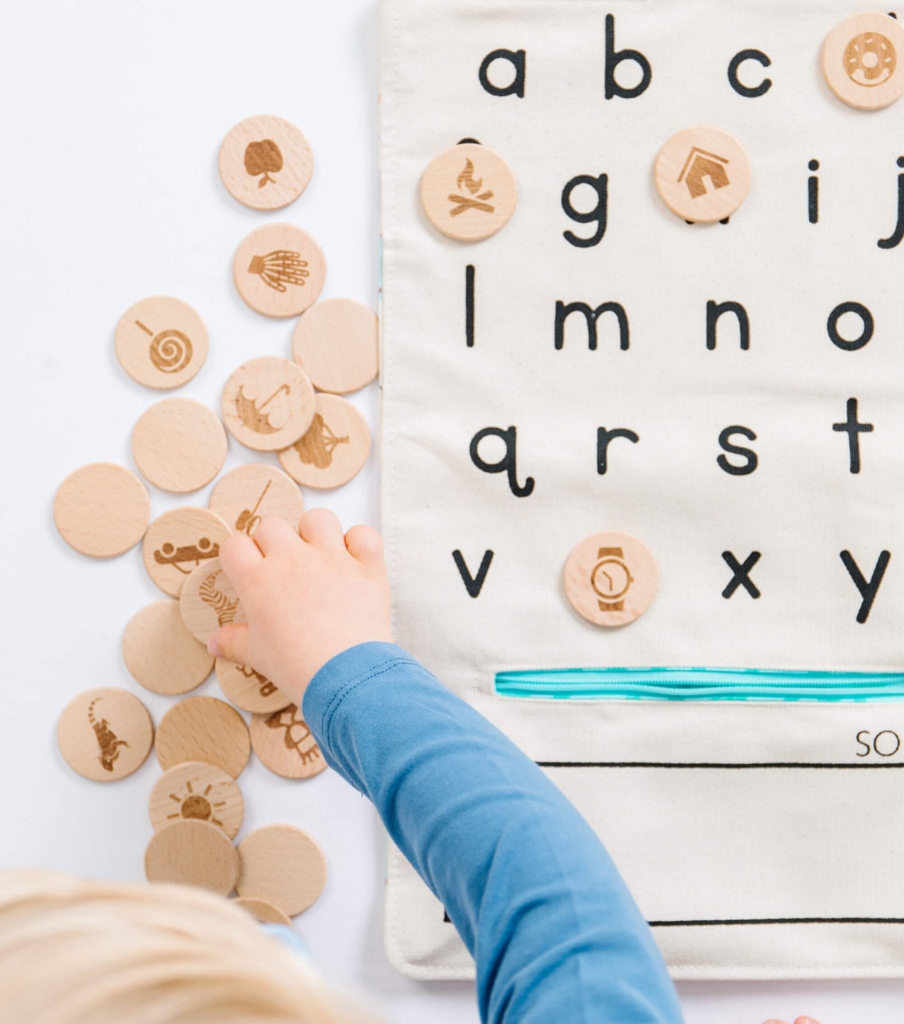 So Handmade Shop - Alphabet Learning Toy: Montessori Letters Matching Game