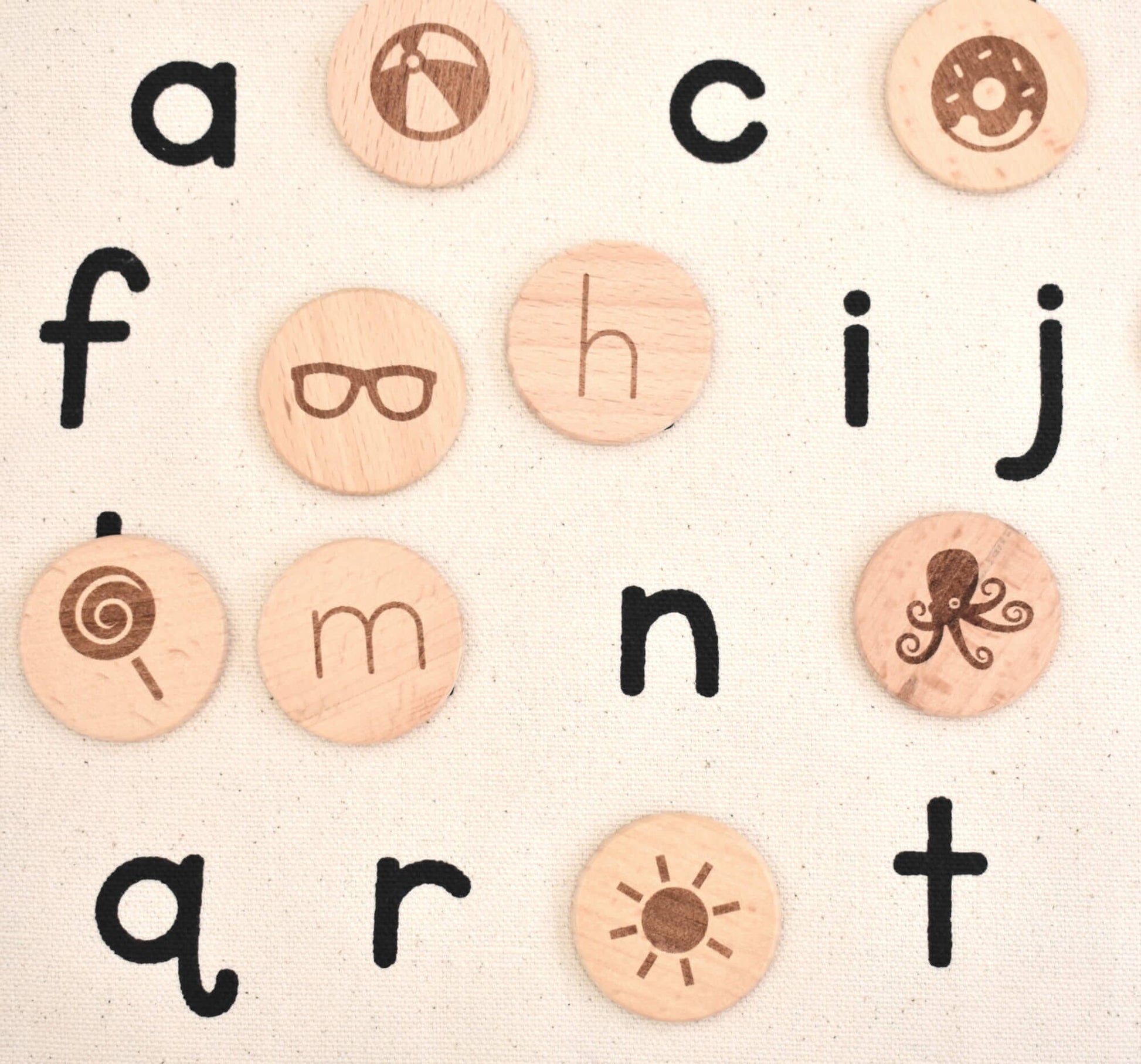 So Handmade Shop - Alphabet Learning Toy: Montessori Letters Matching Game