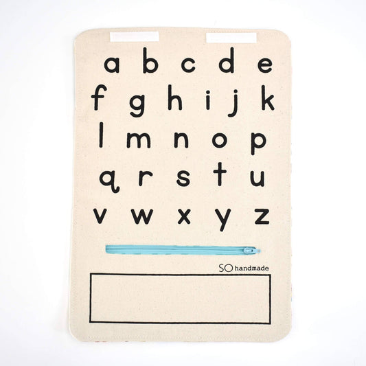 Alphabet Learning Toy: Montessori Letters Matching Game Playmat No Wooden Disks 