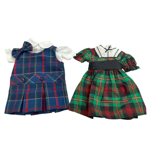 American Girl - American Girl Addy's Tartan Plaid Christmas Dress Bundle