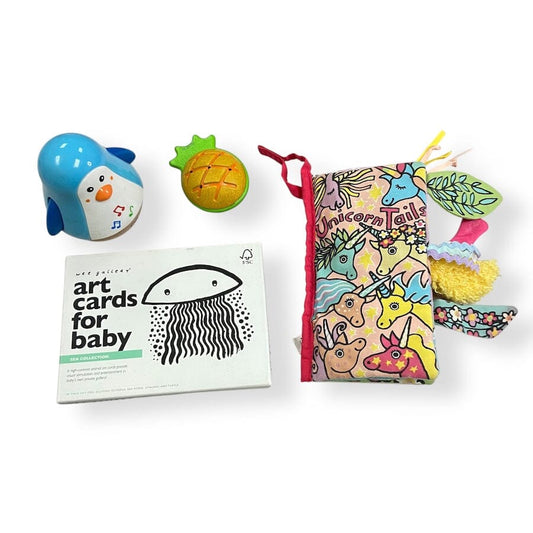 Baby Sensory Toy Bundle with Penguin Wobbler Toys 