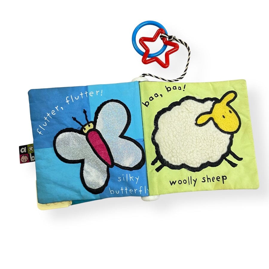 Baby Soft Book Bundle with Bunny Lovey Toys 
