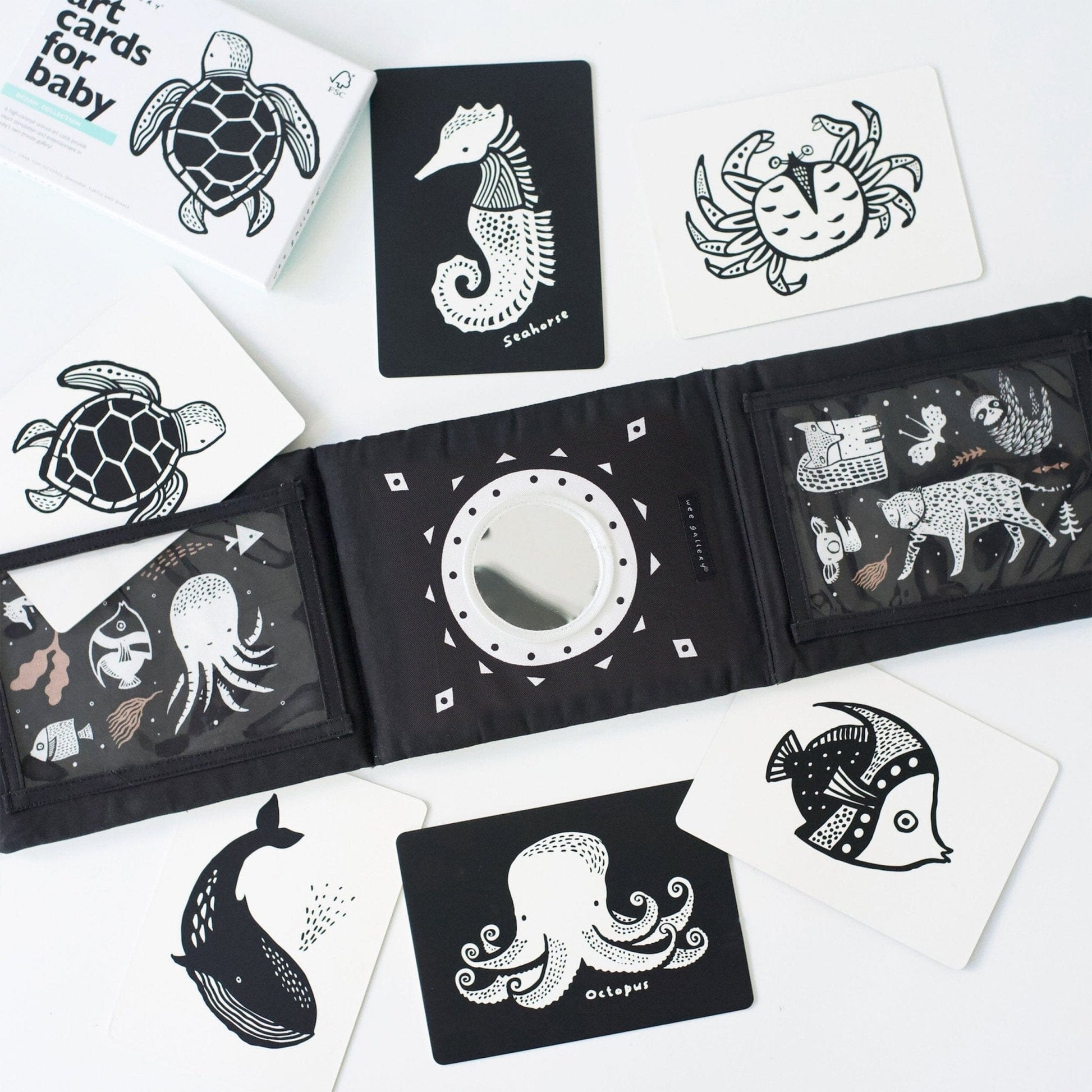 Baby Tummy Time Gallery with Mirror Bundle Gift Sets Ocean 