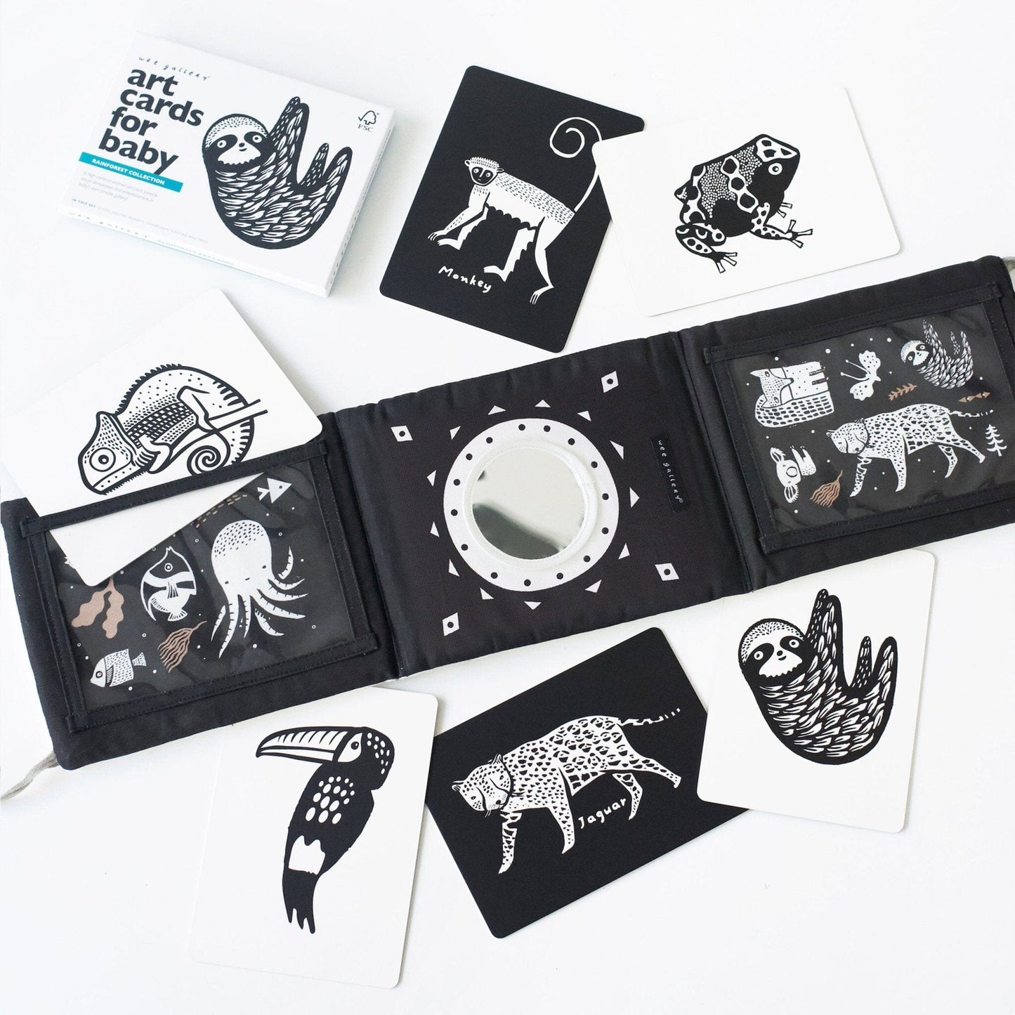 Baby Tummy Time Gallery with Mirror Bundle Gift Sets Rainforest 