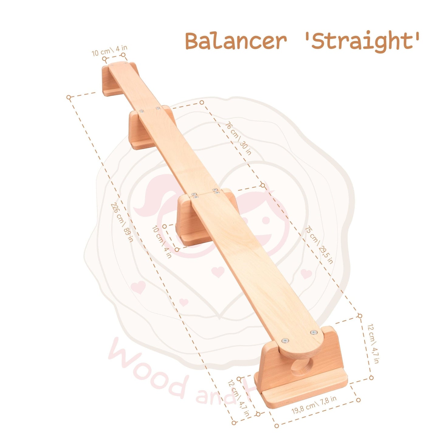 woodandhearts - Balance Beam for Kids
