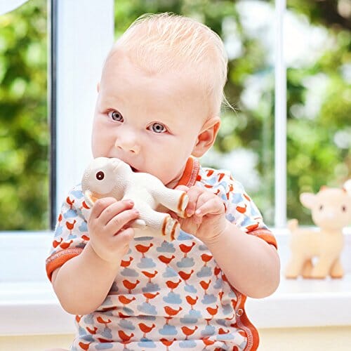 Caaocho Mia the Lamb Natural Rubber Teether Toys 