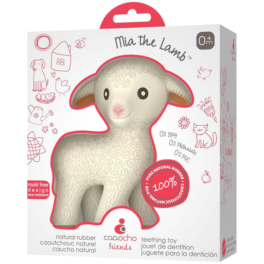 Caaocho Mia the Lamb Natural Rubber Teether Toys 