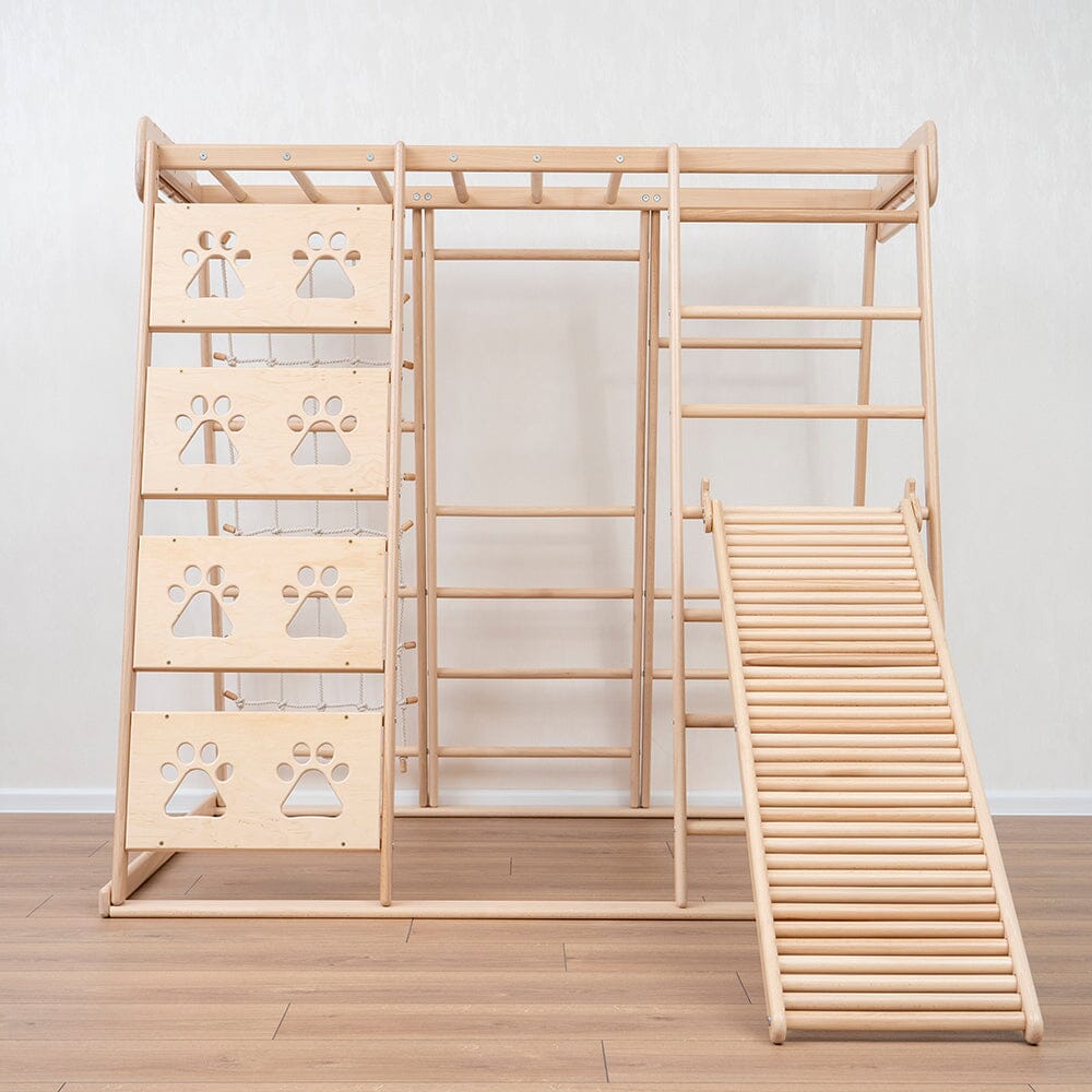 Climbing Playground Playground Massager Ramp Natural Wood 