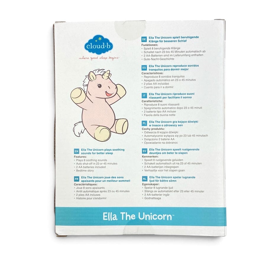 Cloud B Ella the Unicorn Sleep Sound Machine Toys 