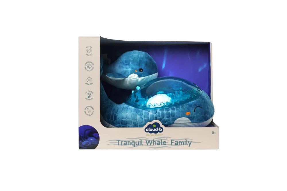 Cloud B Tranquil Whale Blue Family White Noise Soother Toys 