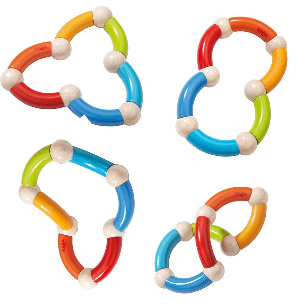 HABA Color Snake Wooden Rattle & Fidget Toy Wooden Baby shapes