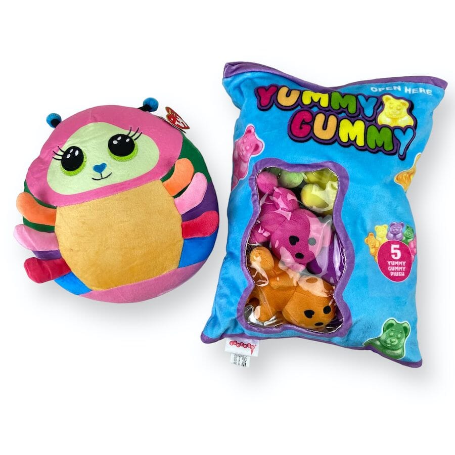 Mixed Brands - Colorful Plush Toy & Pillow Bundle