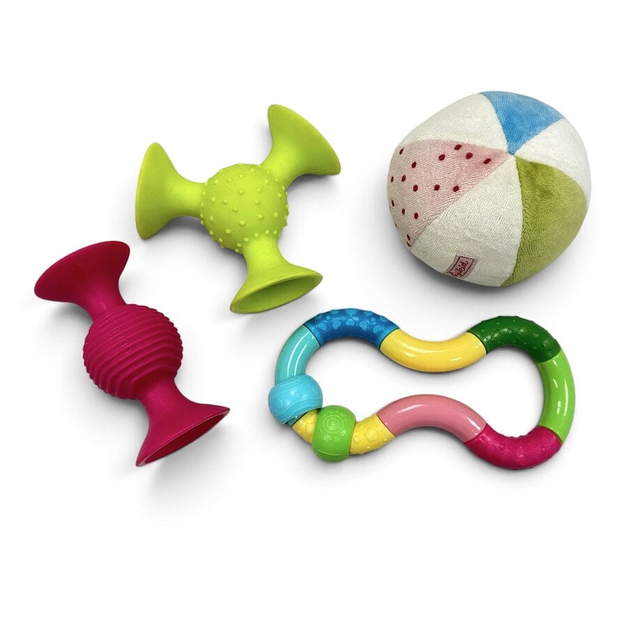 Colorful Sensory Toy Bundle with Infinity Rattle Toys 
