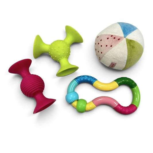 Colorful Sensory Toy Bundle with Infinity Rattle Toys 