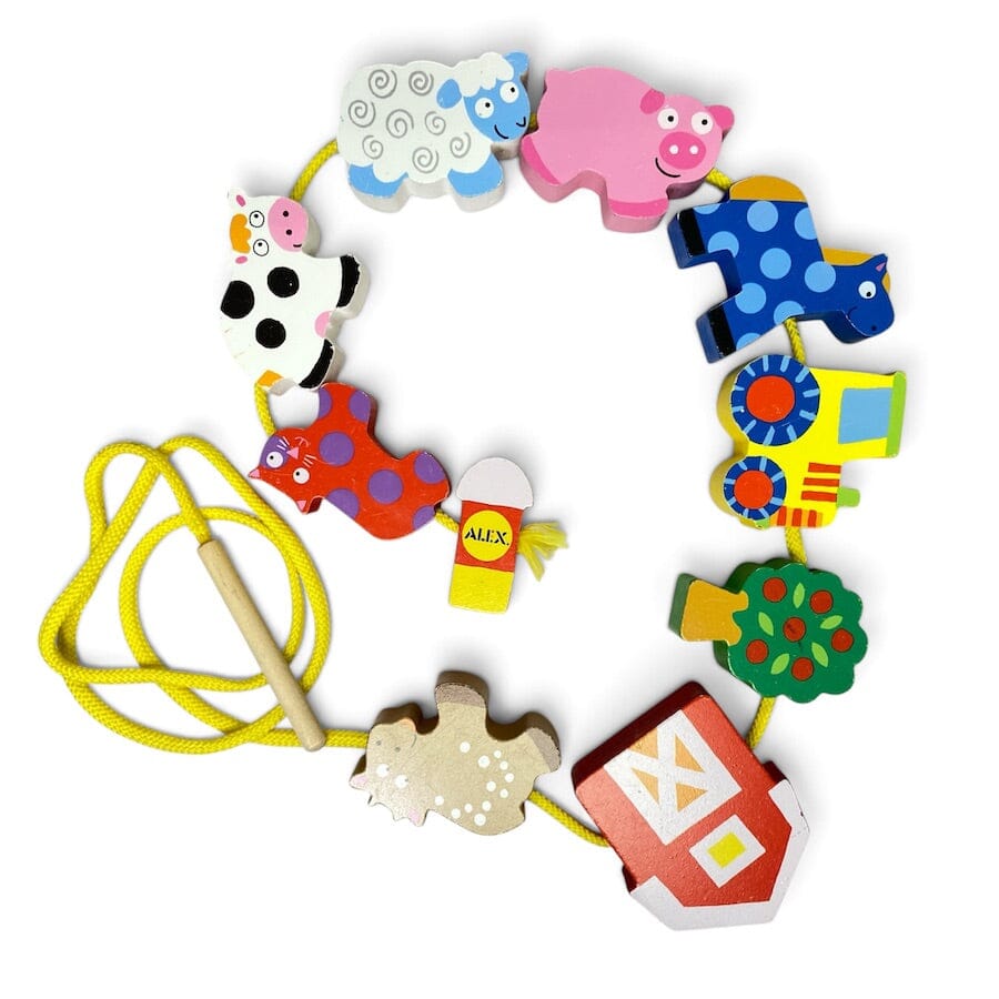 Colorful Wooden Learning Toy Bundle with Alpha Puzzle Toys 