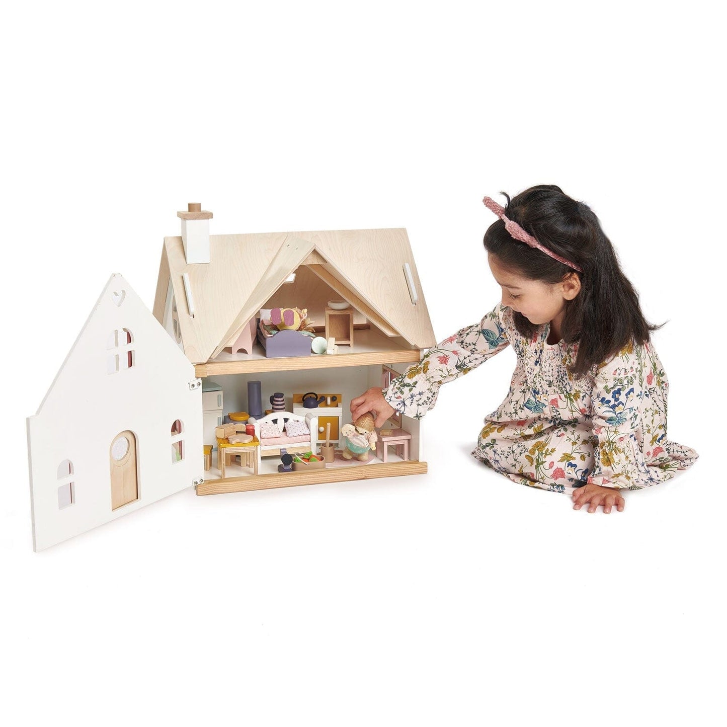 Tender Leaf - Cottontail Cottage Wooden Dollhouse - Heirloom‑Quality